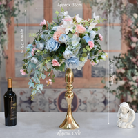 Décorations et fournitures de mariage, ornements d'hôtel, fleurs artificielles en plastique, roses de types variés, accessoires de table principale, décorations pour la maison, centres de table de mariage pour salles de réception, KTV et thèmes sirène.