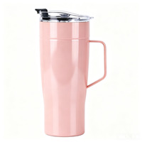 Thermos isotherme en acier inoxydable de 40 oz avec poignée, isolation sous vide, écologique, classique, avec couvercle 2-en-1 et paille pour le camping et la voiture