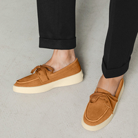 Mocassins en daim pour hommes, souples et confortables, à enfiler, chaussures décontractées pour la marche, printemps-été, toutes tailles