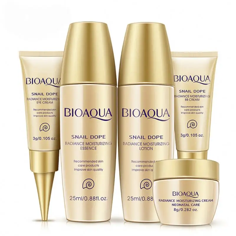 BIOAQUA brand snail element skin care set small size for moisturizing and repairing the skin easy taking