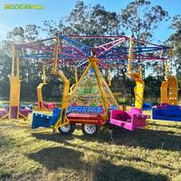 Manège de fête foraine mobile Twister à 20 places avec remorque, chaises volantes