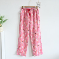 Pyjama long pour femmes, différents styles disponibles, bas en coton brossé, style décontracté, vêtements de détente pour femmes, pantalons de nuit