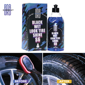 สเปรย์เคลือบเงายางรถยนต์ Surainbow S6 500 มล. ป้องกันรังสียูวี ปกป้องล้อรถยนต์ แว็กซ์เคลือบเงายางรถยนต์ ป้องกันน้ำเกาะยาง - Product Image 4