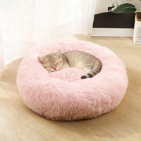 Lit pour animaux de compagnie moderne et classique, en peluche solide, confortable, chaud pour l'hiver, nid pour chat, coussin épais en fausse fourrure, amovible et lavable, pour toute l'année
