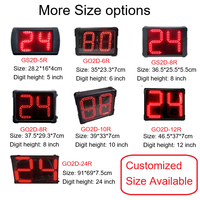 Cronómetro Portátil Digital de 5 Pulgadas para Cancha de Baloncesto, Temporizador de Tiro de 24 Segundos, Contador de Cuenta Regresiva Personalizable de 0 a 99 Segundos