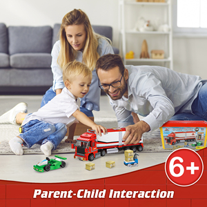 Giáo Dục Học Tập Gạch Đồ Chơi Món Quà Tuyệt vời Ý Tưởng Thành Phố Giao Hàng Giao Hàng Xe Tải Có Một Hàng Hóa Vận Chuyển Hàng Hóa Xây Dựng Xe Tải Khối Thiết Lập - Product Image 5