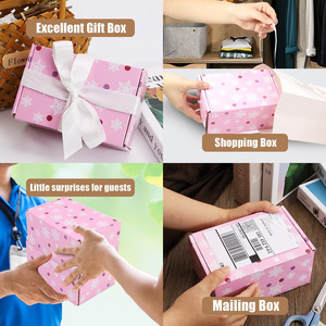 B566 Số Lượng Lớn Vận Chuyển Dễ Thương Màu Hồng Bông Tuyết Tông Có Nắp Đậy Số Lượng Lớn Doanh Nghiệp Nhỏ Quà Tặng Bưu Phẩm Hộp Tùy Chỉnh Gửi Thư Hộp Cho Sản Phẩm Làm Đẹp - Product Image 2