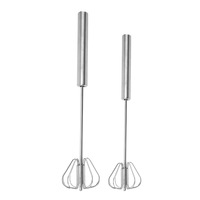 Mélangeur batteur à oeufs en acier inoxydable Kingwise vente chaude 10-12 pouces gadget de cuisine rotatif à main pas cher agitation semi-automatique