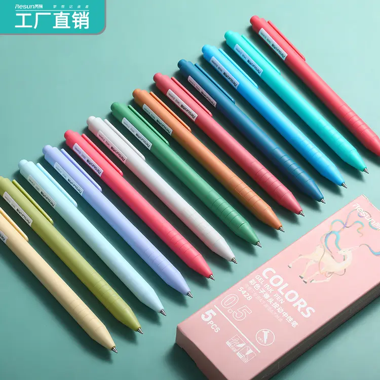 Hot selling plastic gel pen stationery student office supplies promotional gel pen custom logo gel pen