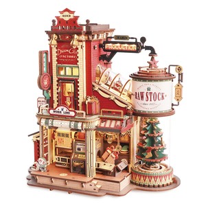 Robotime Rokr Manufacturer DIY Assemble Toys EAB01 Dream Gift Factory 3D Wooden Music <strong>Box</strong> <strong>Puzzle</strong> - Product Image 1