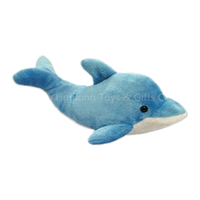 Fourniture directe d'usine peluche dauphin bleu peluche dessin animé poupée souple en forme d'animal marin oreiller de corps
