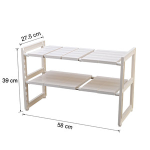 Oferta Especial: Organizador de Fregadero de 2 Niveles, Extraíble, Extensible, Plegable, Ahorra Espacio, Organizador Bajo Fregadero - Product Image 2