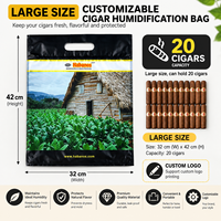 Sac à cigares Backwoods sur mesure de grande taille 330*420mm, 20 pièces, sac à cigares avec fermeture éclair, grand emballage pour cigares, pochette humidor