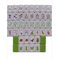 Set Ubin MERRY-ISH Kustom Baru, Ubin Mahjong Amerika Mewah untuk Hiburan, 4 Lapis, Ubin Mahjong Natal