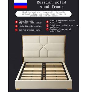 <span class=keywords><strong>Lit</strong></span> de luxe minimaliste postmoderne américain, cadre de <span class=keywords><strong>lit</strong></span> king size pour chambre principale - Product Image 5