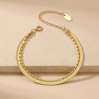 Bracelet de mode unique, plaqué or, chaîne en acier inoxydable, accessoires, bijoux pour femmes, bracelet pour femmes