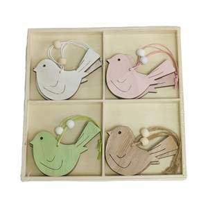 Set di Pendenti in Legno a Forma di Coniglio, Artigianali, Personalizzabili con Logo, per Pasqua - Product Image 6