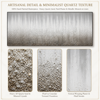 Vente flash - Art mural suspendu en bois texturé, dégradé abstrait, style Art déco, peintures avec thème Ramadan pour la décoration de la maison