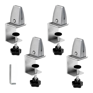 คลิปหนีบอะลูมิเนียมเคลือบอโนไดซ์สำหรับแผงหนา 0.32 ซม. 2.54 ซม. ปรับความหนาได้ ใช้กับตัวแบ่งช่องวางของบนโต๊ะสำหรับห้องนอนหรือห้องแพทย์ - Product Image 2