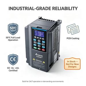 Delta VFD075CP43B-21 7.5kW 10HP 18A 460V 3 เฟส ไดรฟ์ปั๊มลมแบบ VFD พร้อม PLC ในตัว รองรับ BACnet 50 ° C - Product Image 4