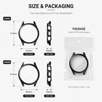 Étui de protection d'écran intégré en PC rigide, compatible avec Huawei Watch 5 42 46mm, couvercle résistant aux rayures pour montres intelligentes