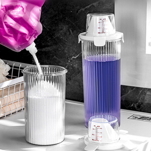 <b>Laundry</b> Detergent Storage Box 1800Ml Round <b>Standing</b> Type Eco Friendly Household Container For Daily Necessities - Product Image 3