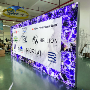 Lớn 20ft 6M triển lãm LED Tường hiển thị đứng không khung nhôm ống seg hộp đèn cho triển lãm thương mại - Product Image 1