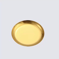 10cm Rond dienblad van roestvrij staal voor snacks, snoep, sieraden, cosmetica, op maat gemaakte metalen fruit- en taart serveerschalen