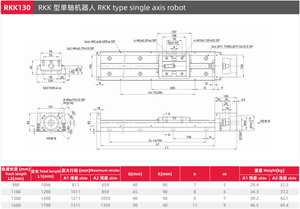 Actionneur de précision <span class=keywords><strong>RYK</strong></span> de fabrication chinoise, module linéaire KK, module KK130K-S1-H0, vis à billes linéaires de haute précision - Product Image 4