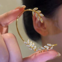 Boucles d'oreilles clip nuage en laiton plaqué or avec zircon, bijoux fantaisie pour filles mignonnes