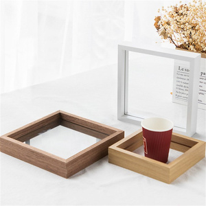 Khung Ảnh Cưới Bằng Gỗ Nguyên Khối Sáng Tạo Kính Hai Mặt Hạnh Phúc Khung Ảnh Sân Khấu - Product Image 6