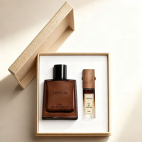 Flacon de parfum diffuseur à bâtonnets en verre ambré marron de luxe unique, vide, trapézoïdal, avec pompe pulvérisatrice, personnalisable, 30ml, 50ml, 100ml