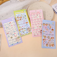 Pegatinas de Resina Transparentes con Dibujos Animados, Resistentes al Agua, Ideales para Material Escolar y Regalos para Niños, Venta al Por Mayor