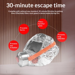 Alat Pelindung Darurat Kebakaran Industri Respirator Asap Perlengkapan Pelarian Keselamatan Masker Tahan Api Perangkat Pernapasan Portabel untuk Bertahan Hidup - Product Image 2