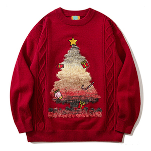 <span class=keywords><strong>Pull</strong></span> <span class=keywords><strong>de</strong></span> Noël pour <span class=keywords><strong>femme</strong></span>, style coréen, col rond, tricoté, confortable, <span class=keywords><strong>de</strong></span> haute qualité, OEM, imprimé sur mesure, pulls <span class=keywords><strong>de</strong></span> Noël moches - Product Image 4