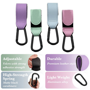 Mousqueton universel pour poussette et sacs, clips et crochets en cuir pour poussette, attache pour poussette, crochet pour poussette - Product Image 5