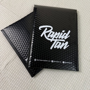 Busta nera impermeabile per imballaggio e Bubble Mailer con Logo personalizzato busta imbottita - Product Image 2