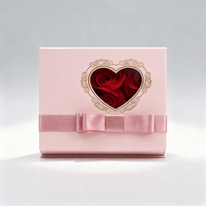 Caja de Regalo Magnética Premium Personalizada ISO9001, Caja Rígida de Cartón con Tapa Abatible, Caja de Papel Mate para Anillo de San Valentín - Product Image 1