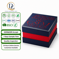 Boîte cadeau rigide personnalisée en deux parties avec logo en relief, design portable et étanche, doublure en éponge pour emballage de marque de luxe haut de gamme