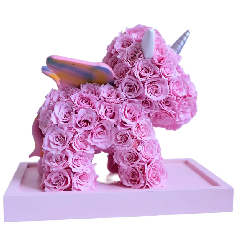 Op Maat Gemaakte Stijl Geconserveerde Bloemen Hortensia Rozenroos Bewaarde Echte Natuur Roos Eenhoorn Voor Altijd Rose Teddybeer