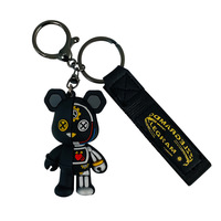 Porte-clés de voiture Hangli créatif en forme d'ours semi-anatomique, pendentif de sac personnalisé pour homme et couple, petit cadeau