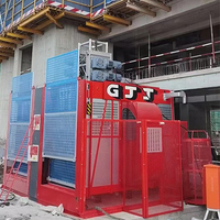 Monte-charge de construction GJJ à double cage / élévateur de chantier / ascenseur de chantier