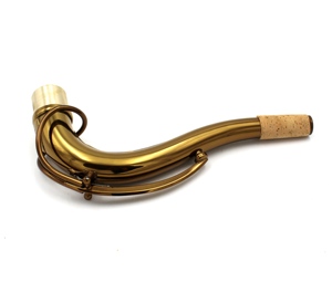 Tuyau <span class=keywords><strong>de</strong></span> saxophone ténor en laiton laqué or champagne, remplacement pour saxophone ténor Bb - Product Image 3