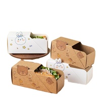 Boîte de papier kraft écologique au design personnalisé unique pour les biscuits sandwichs tacos, croissants, pains, emballages macarons