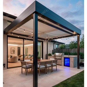 Pergola en aluminium motorisée <span class=keywords><strong>6x3</strong></span> m Pergolas Bioclimatica Pergola extérieure 7x4.5 Louvre externe pour <span class=keywords><strong>abri</strong></span> <span class=keywords><strong>de</strong></span> <span class=keywords><strong>jardin</strong></span> en bois - Product Image 5