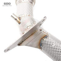 Tubo de Escape de Acero Inoxidable SDO para Ferrari 488 3.9T V8 2015-2019, Kit de Tubo Crudo Soldado TIG de Alto Rendimiento y Alta Temperatura