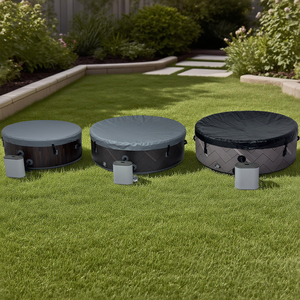 Jacuzzi Inflable Ovalado para 5-7 Personas, Portátil para Exteriores, con Hidromasaje y Luces <span class=keywords><strong>LED</strong></span> para Relajación en el Patio Trasero - Product Image 1
