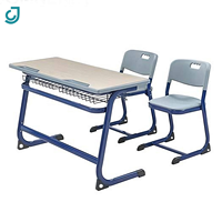 Jingchen Ergonomie Chaises d'étudiant Bureau d'école et chaise Prix bon marché Mobilier de salle de classe pour étudiant Ensemble table et chaises doubles