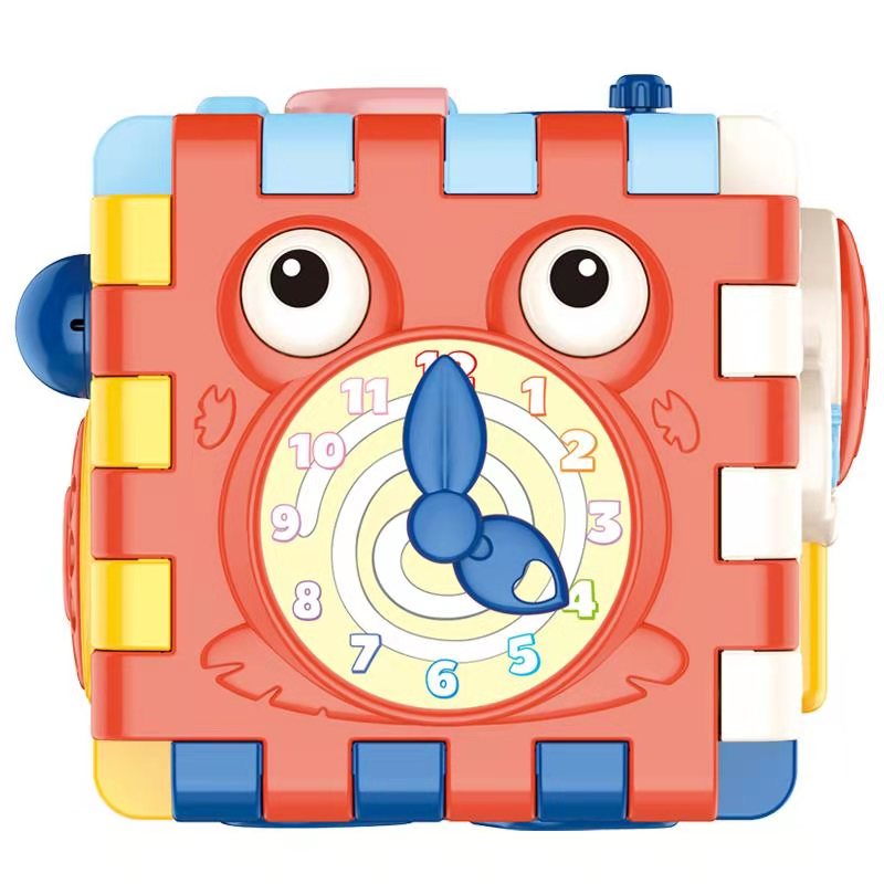 Многофункциональный Детский подарок шестисторонний игрушечный барабан пластиковая детская музыкальная игрушка с подсветкой