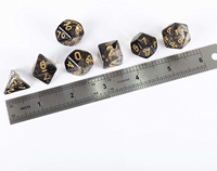 7 buah Set dadu polihedral plastik grosir batu permata akrilik Dnd RPG untuk permainan meja MTG untuk bermain peran